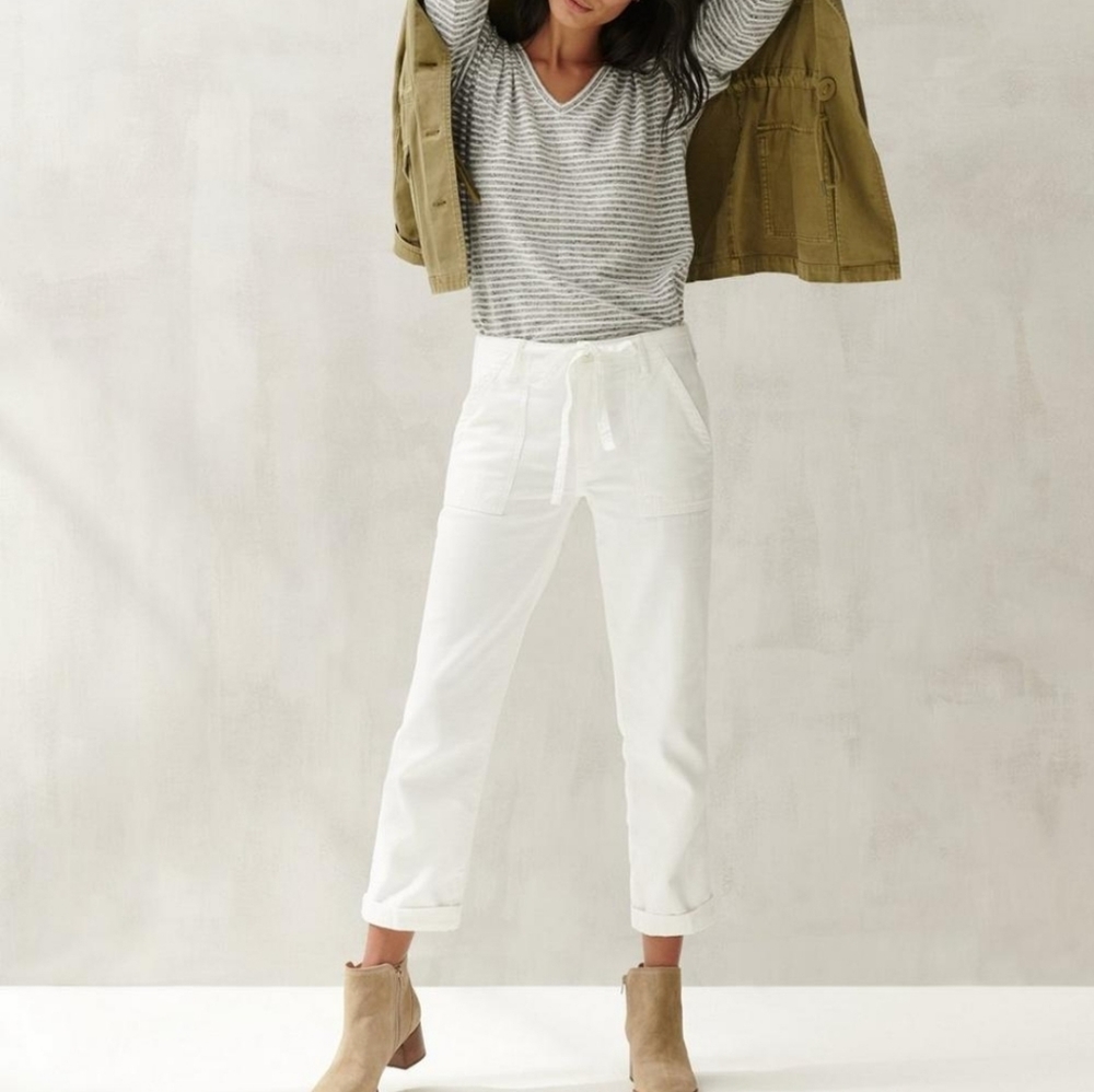 Lucky Mid Rise Straight White Jeans
